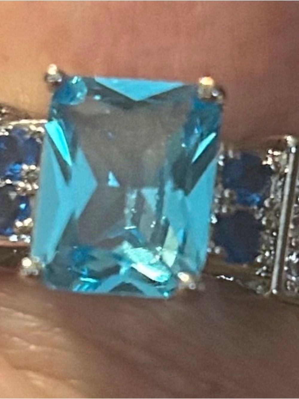 Blue Crystal Statement Ring - Women Jewelry